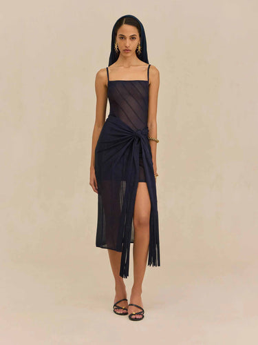 Cult Gaia Mujer Barcelona Vestido Midi Korsa color Azul Noche sku 721-000746 01 - Foto 2