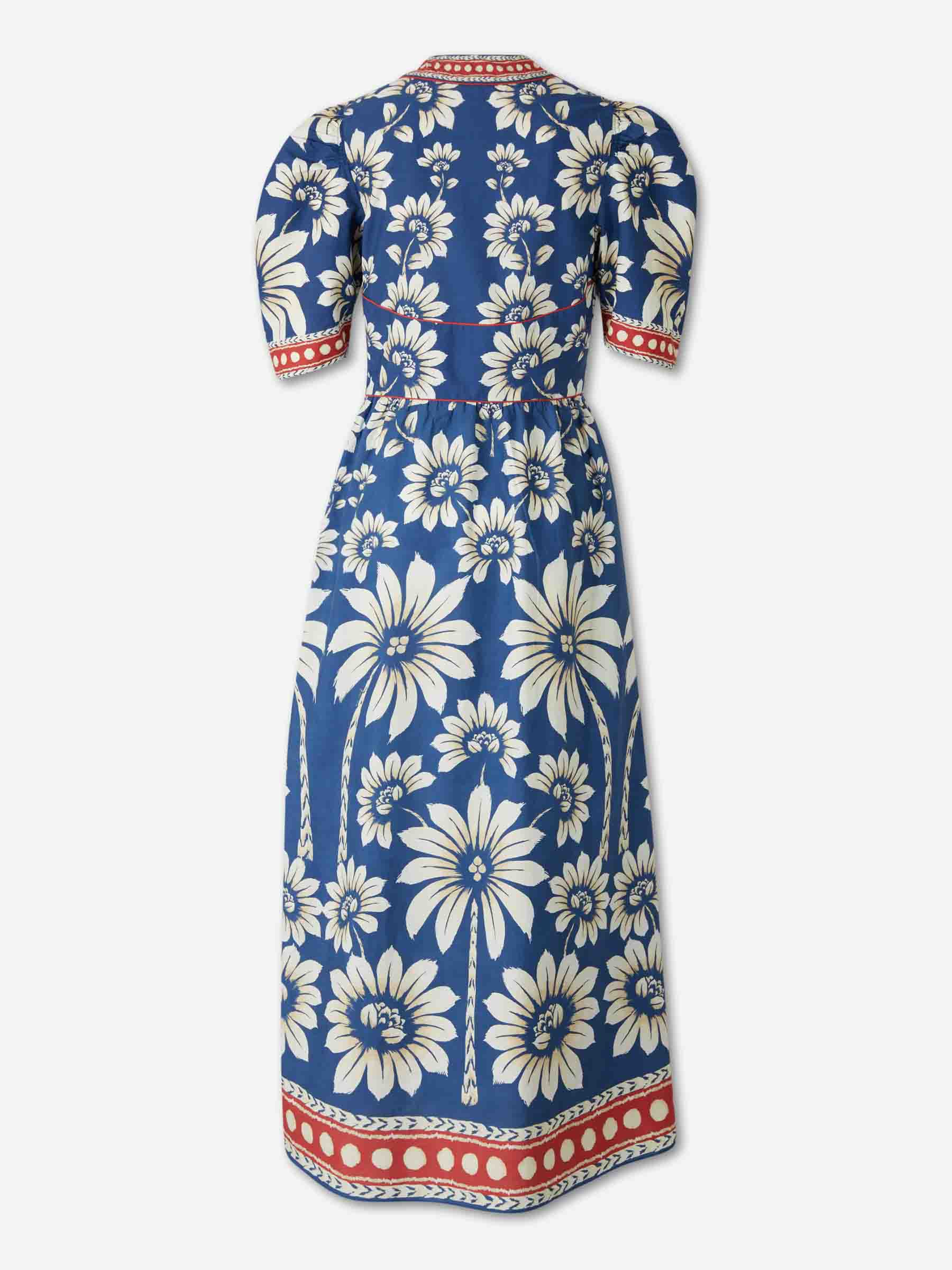 farm rio blue floral maxi dress FARM Rio Delhi Sleeveless Maxi Dress in Light Blue Floral M