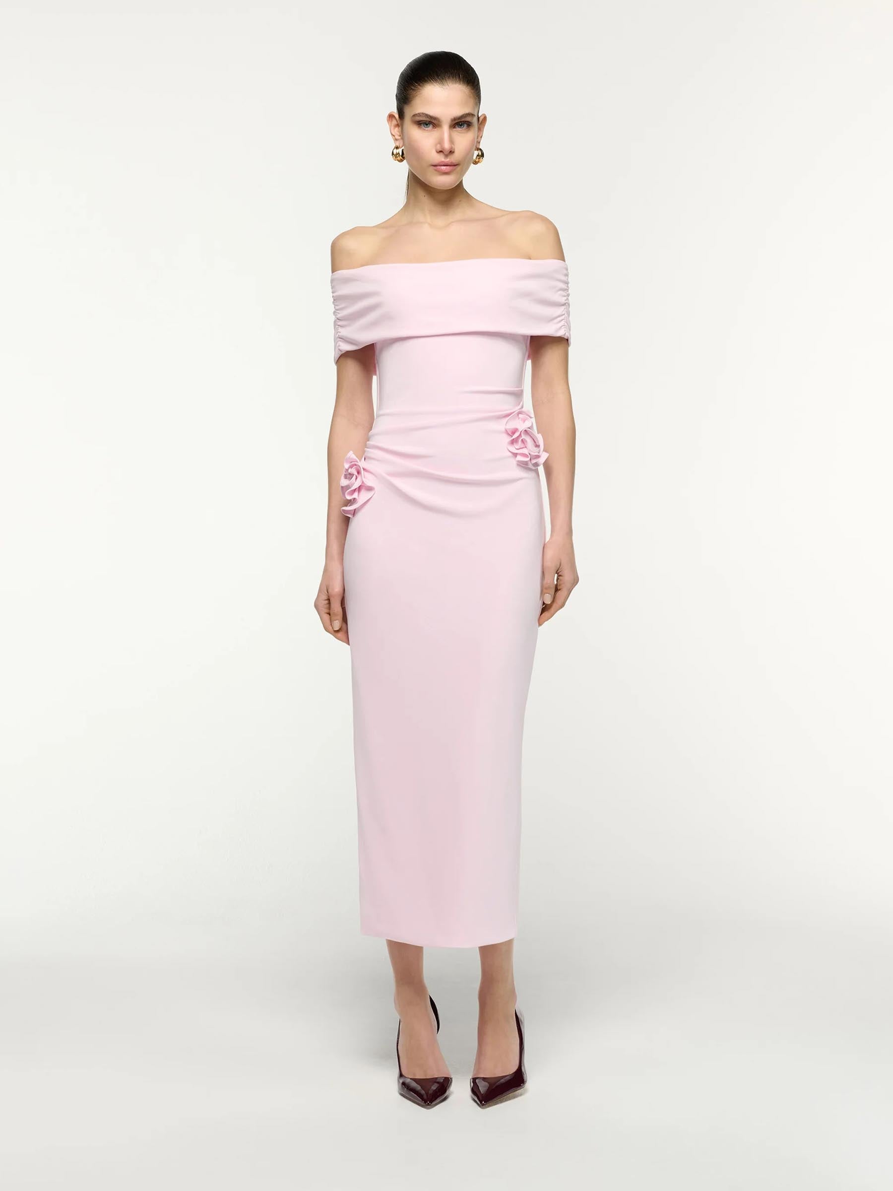 Roland Mouret Floral Midi Dress Mujer 721-000757 01 Roland Mouret Floral Midi Dress Mujer 721-000757 01