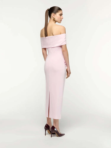Roland Mouret Mujer Barcelona Vestido Midi Flores color Rosa Palo sku 721-000757 01 - Foto 2