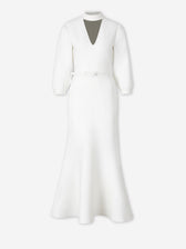 Roland Mouret Mujer Barcelona Vestido Midi Punto color Blanco sku 721-000758 01 - Foto 1
