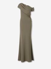 Roland Mouret Mujer Barcelona Vestido Maxi Asimétrico color Verde Militar sku 721-000759 01 - Foto 1