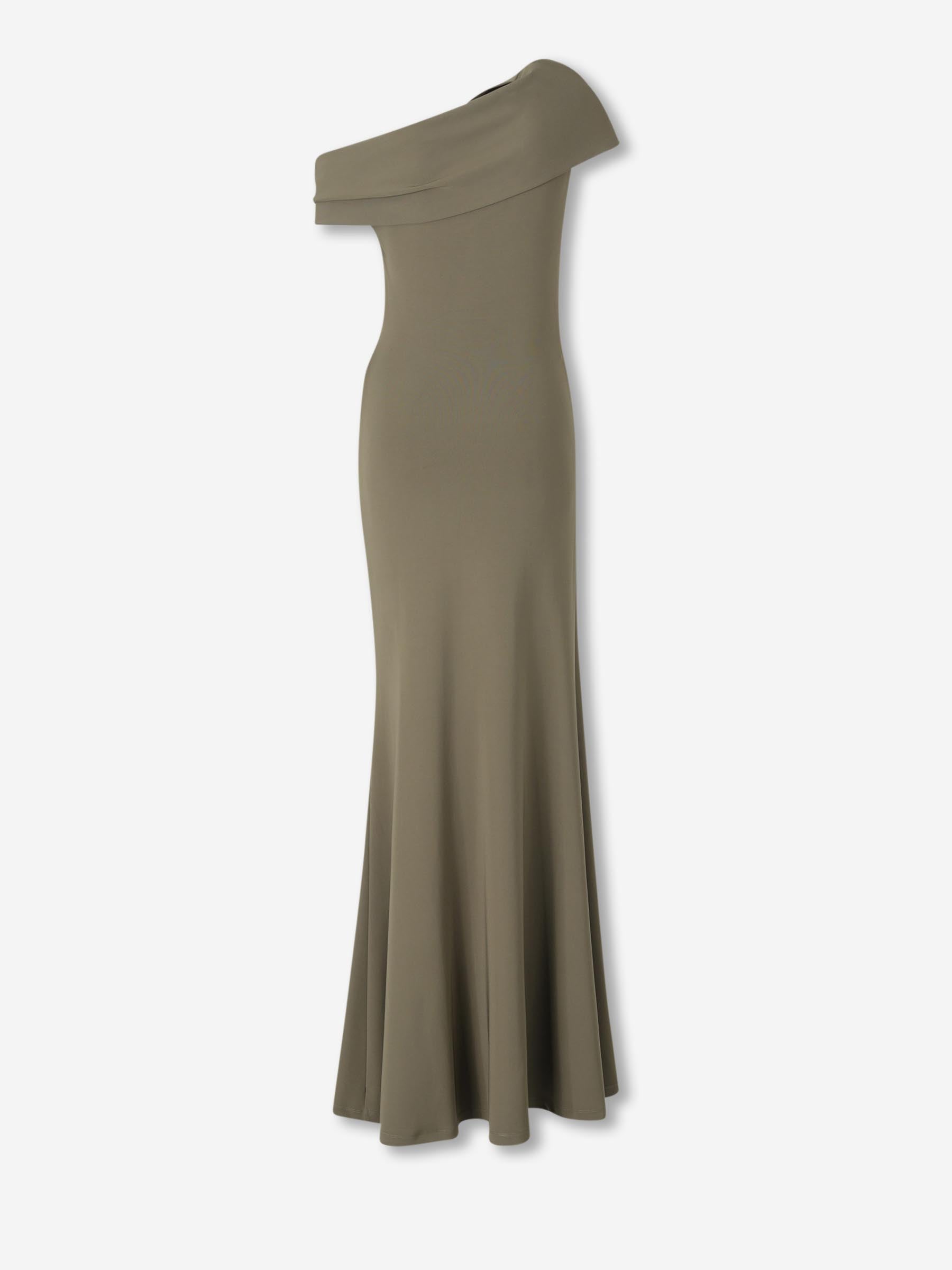 Roland Mouret Mujer Barcelona Vestido Maxi Asimétrico color Verde Militar sku 721-000759 01 - Foto 2