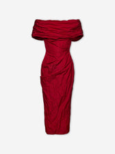 Magda Butrym Mujer Barcelona Vestido Midi Drapeado color Burdeos sku 721-000768 01 - Foto 1