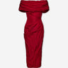 Magda Butrym Mujer Barcelona Vestido Midi Drapeado color Burdeos sku 721-000768 01 - Foto 1