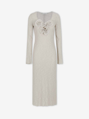 Magda Butrym Mujer Barcelona Vestido Midi Floral color Beige sku 721-000769 01 - Foto 1