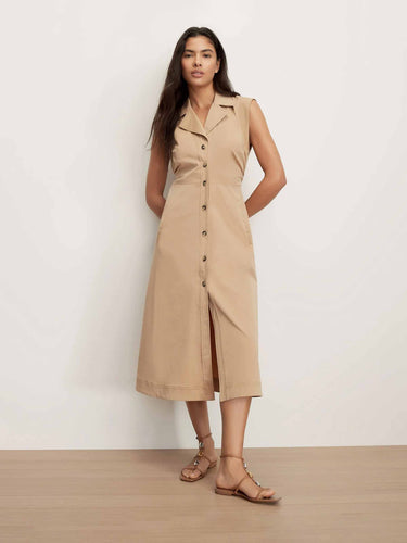 Veronica Beard Mujer Barcelona Vestido Camisero Orla color Camel sku 721-000772 01 - Foto 2