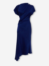 Victoria Beckham Mujer Barcelona Vestido Midi Asimétrico color Azul Cobalto sku 721-000775 01 - Foto 1