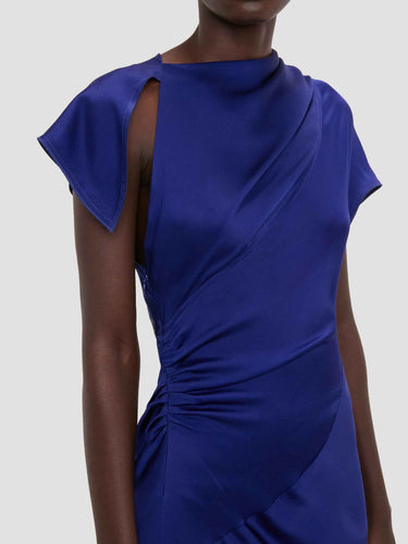 Victoria Beckham Mujer Barcelona Vestido Midi Asimétrico color Azul Cobalto sku 721-000775 01 - Foto 4