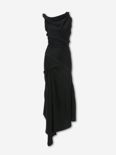 Victoria Beckham Mujer Barcelona Vestido Midi Asimétrico color Negro sku 721-000778 01 - Foto 1