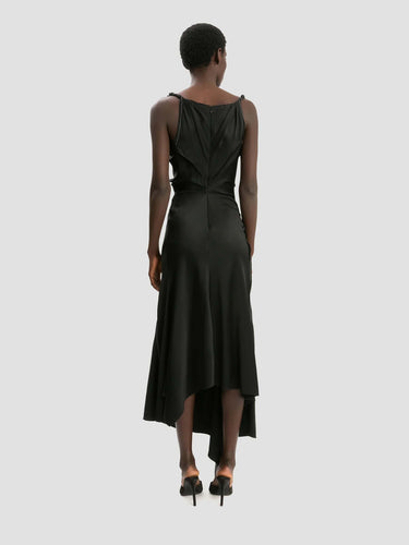 Victoria Beckham Mujer Barcelona Vestido Midi Asimétrico color Negro sku 721-000778 01 - Foto 3