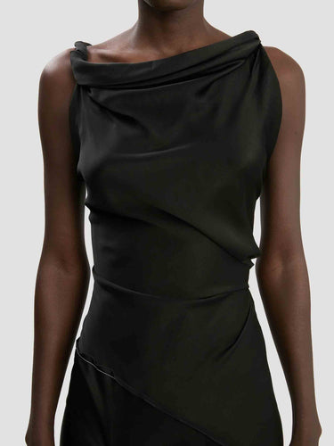 Victoria Beckham Mujer Barcelona Vestido Midi Asimétrico color Negro sku 721-000778 01 - Foto 4