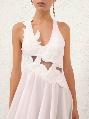 Zimmermann Mujer Barcelona Vestido Midi Luna color Marfil sku 721-000785 01 - Foto 4