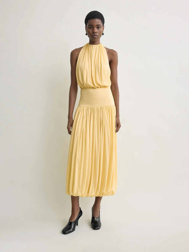 TOTEME Mujer Barcelona Vestido Maxi Fruncido color Amarillo Claro sku 721-000787 01 - Foto 2