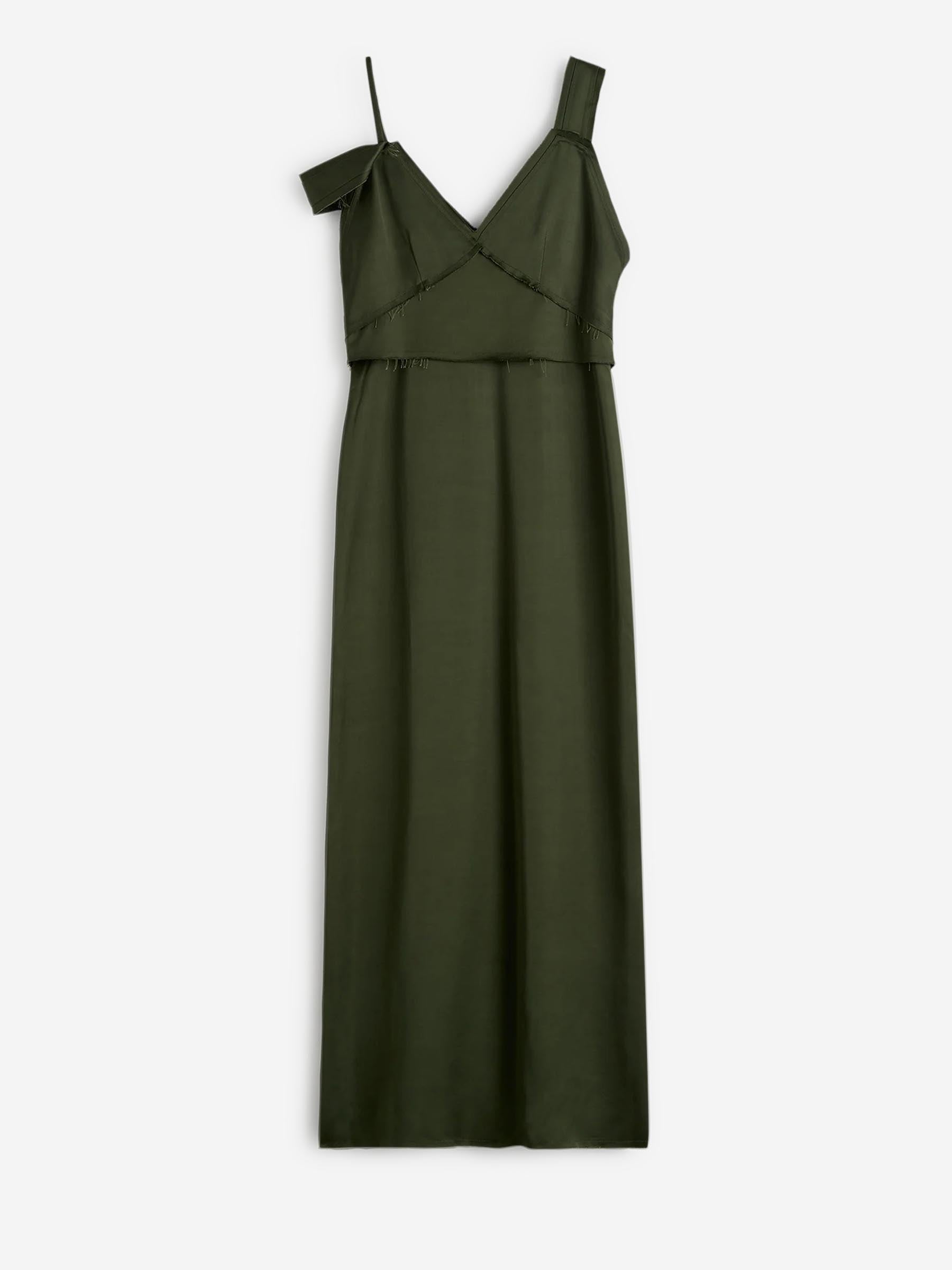 TOTEME Mujer Barcelona Vestido Midi Deshilachado color Verde Oscuro sku 721-000788 01 - Foto 1