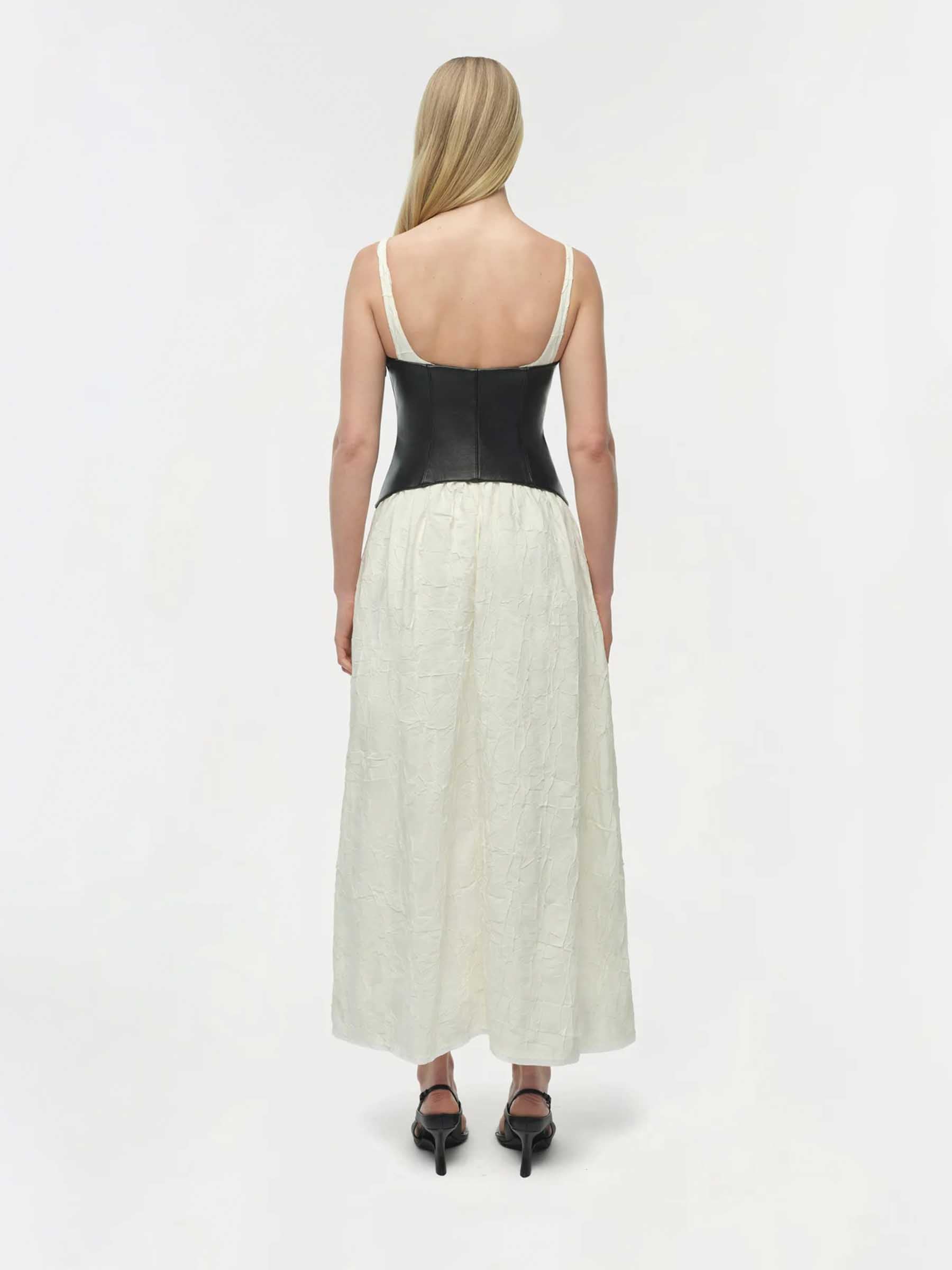 simkhai corset dress Sandrine Draped Jersey Bustier Midi Dress SIMKHAI