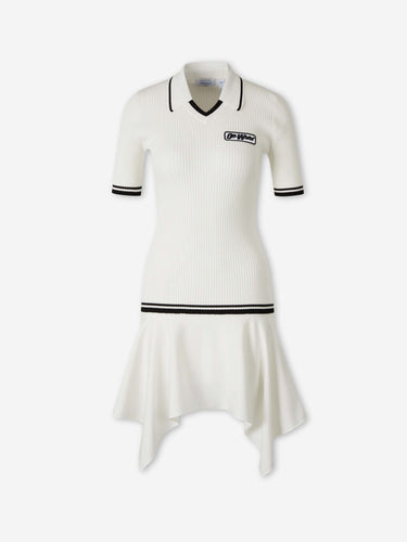 Off-White Mujer Barcelona Vestido Mini Punto color Blanco sku 721-000796 01 - Foto 1