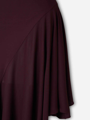 Alaïa Mujer Barcelona Vestido Asimétrico Volante color Berenjena sku 721-000797 01 - Foto 4