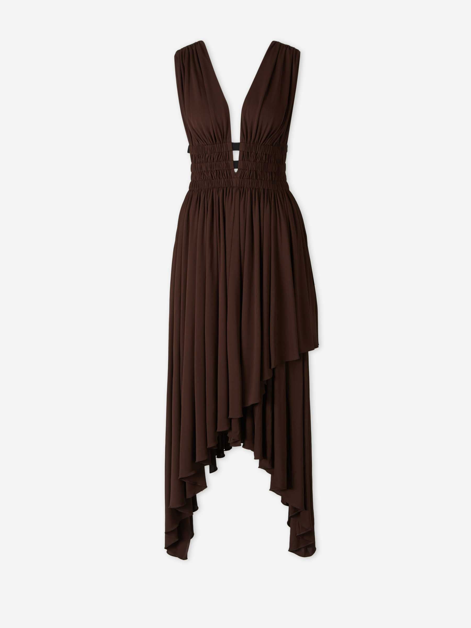 Alaa Asymmetrical Ruffle Dress Mujer 721-000797 01 Alaa Asymmetrical Ruffle Dress Mujer 721-000797 01