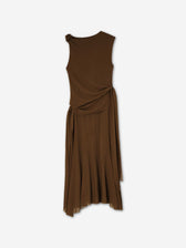 Ganni Mujer Barcelona Vestido Midi Nudos color Marrón Oscuro sku 721-000800 01 - Foto 1
