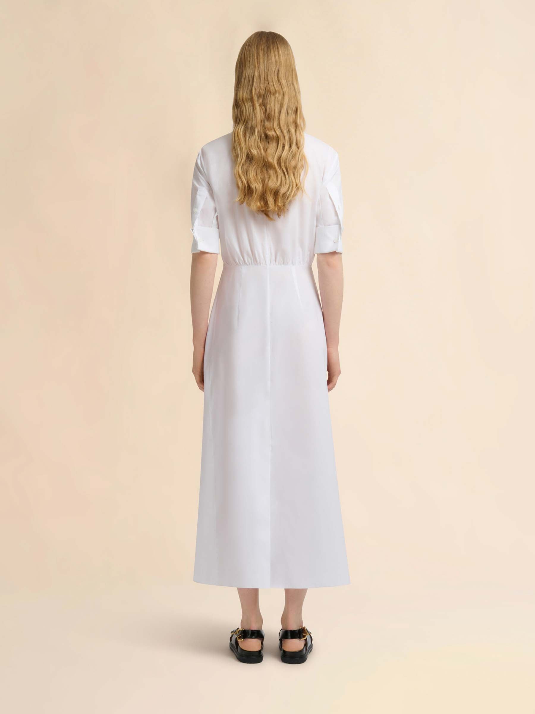 marni shirt dress Polka Dot Shirt Dress in White/Black