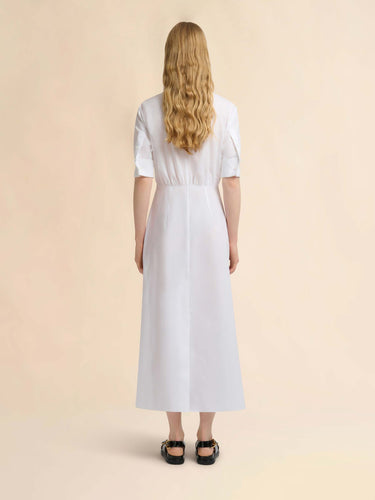 Marni Mujer Barcelona Vestido Midi Camisero color Blanco sku 721-000803 01 - Foto 3
