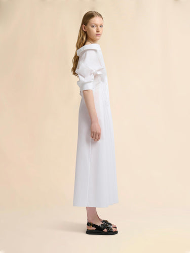 Marni Mujer Barcelona Vestido Midi Camisero color Blanco sku 721-000803 01 - Foto 4
