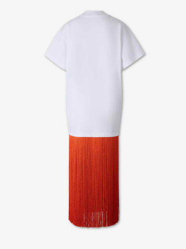 Alaïa Mujer Barcelona Vestido Midi Flecos color Blanco sku 721-000808 01 - Foto 2