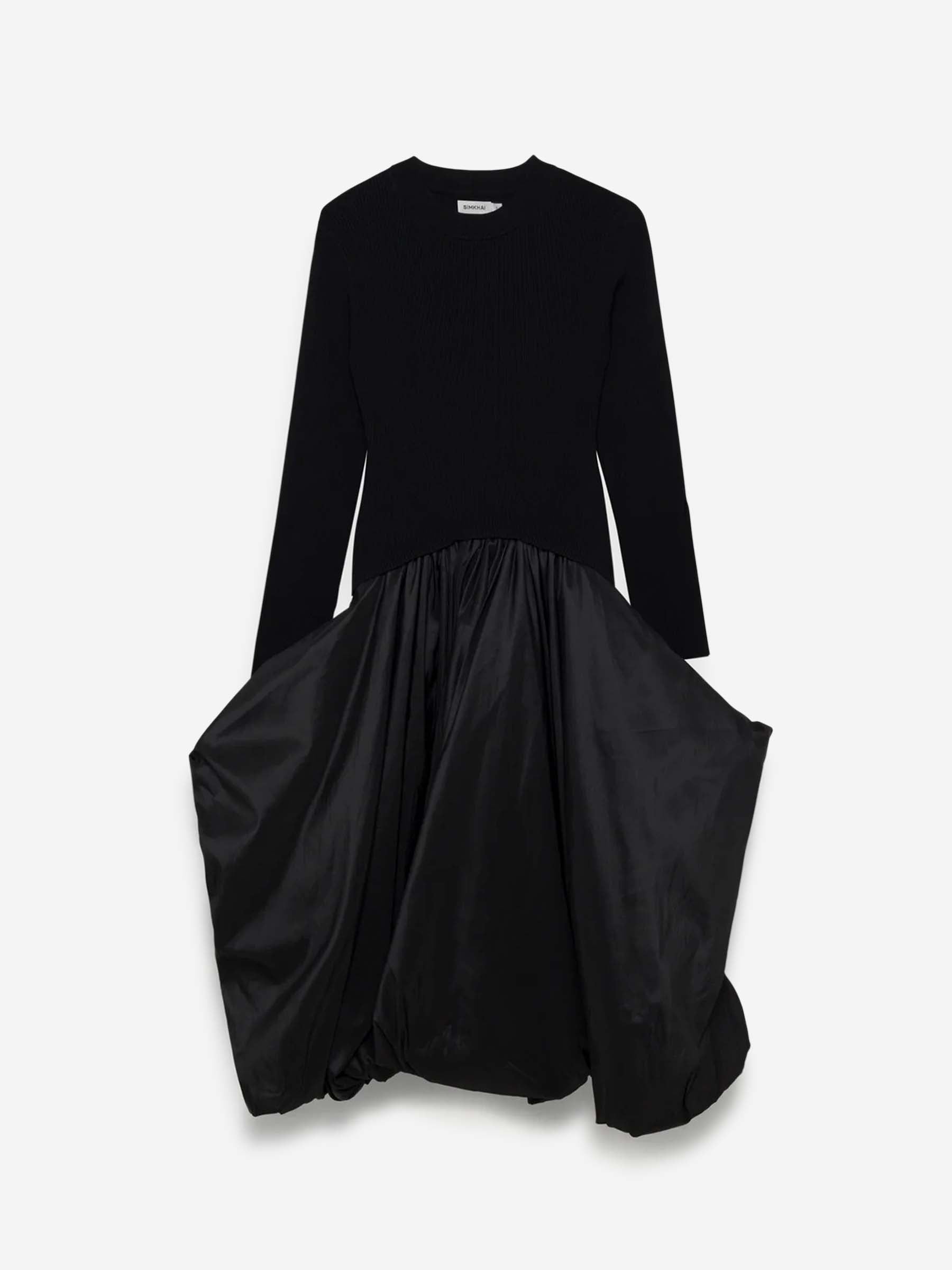 Simkhai Mujer Barcelona Vestido Midi Kenlie color Negro sku 721-000809 01 - Foto 1