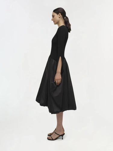 Simkhai Mujer Barcelona Vestido Midi Kenlie color Negro sku 721-000809 01 - Foto 4