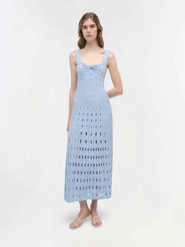 Simkhai Mujer Barcelona Vestido Punto Christina color Azul Celeste sku 721-000810 01 - Foto 2