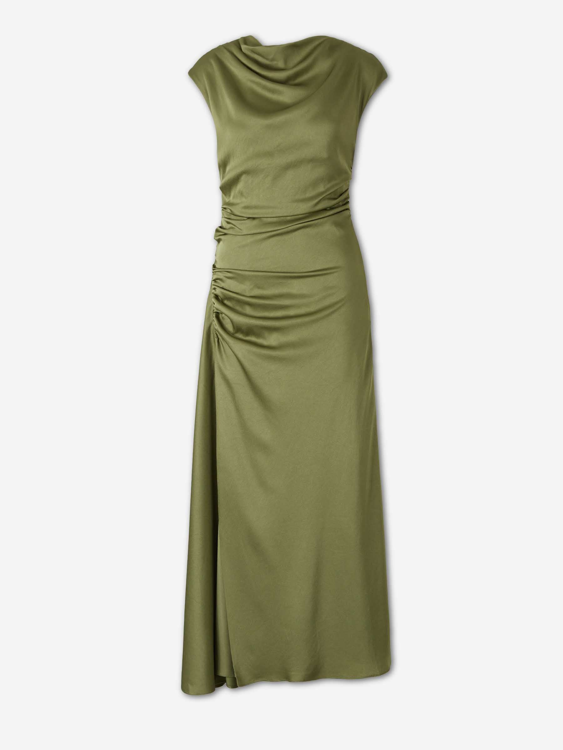 Simkhai Mujer Barcelona Vestido Drapeado Burke color Verde Militar sku 721-000811 01 - Foto 1
