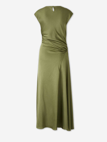 Simkhai Mujer Barcelona Vestido Drapeado Burke color Verde Militar sku 721-000811 01 - Foto 2