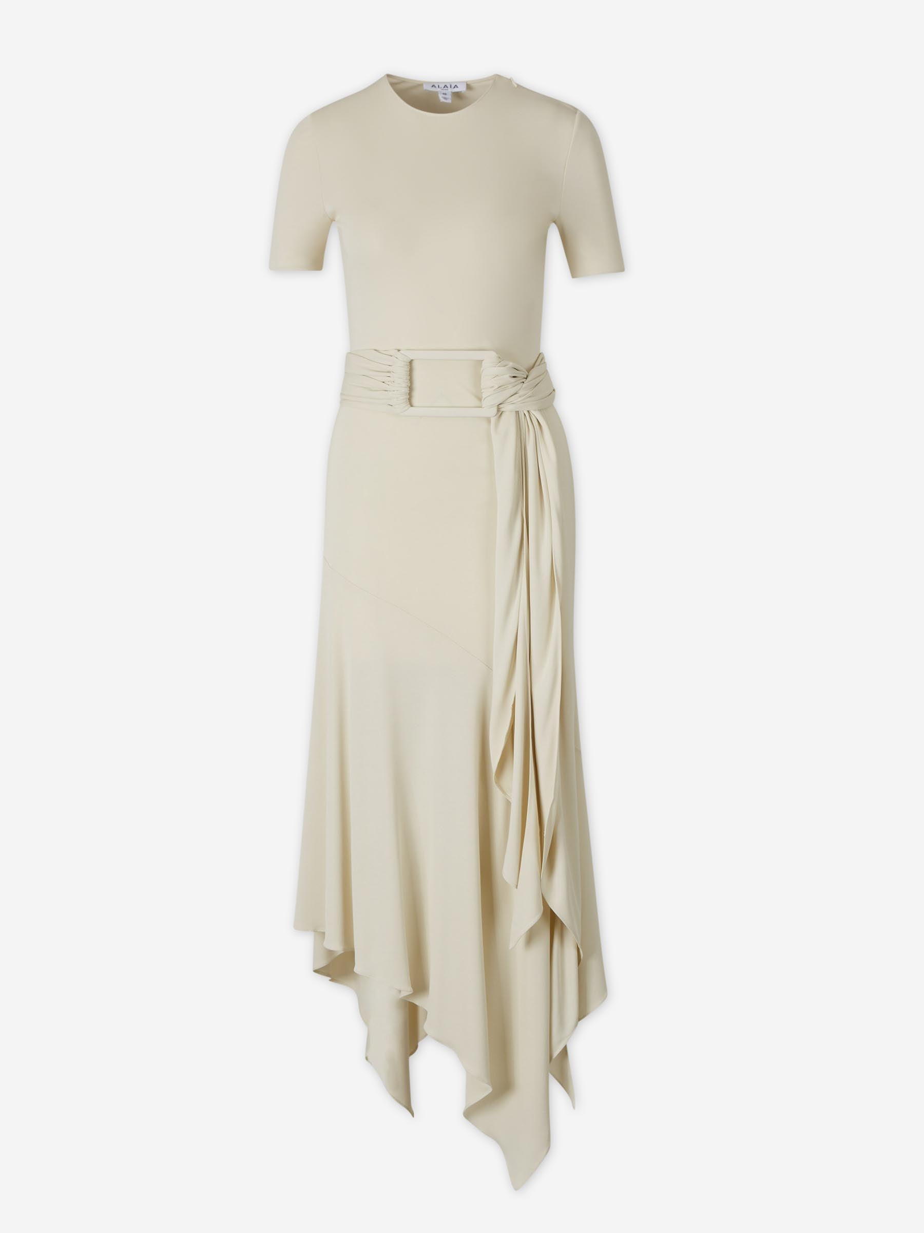 Alaïa Mujer Barcelona Vestido Asimétrico Cinturón color Negro sku 721-000813 01 - Foto 1