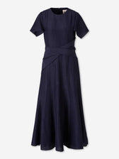 Roland Mouret Mujer Barcelona Vestido Midi Drapeado color Azul Marino sku 721-000818 01 - Foto 1