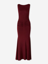 Roland Mouret Mujer Barcelona Vestido Punto Fruncido color Burdeos sku 721-000819 01 - Foto 1