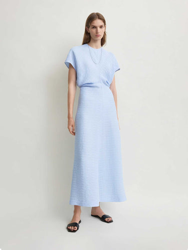 TOTEME Mujer Barcelona Vestido Midi Manga Corta color Azul Celeste sku 721-000822 01 - Foto 2