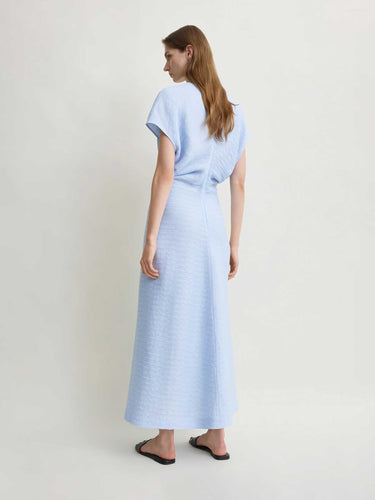 TOTEME Mujer Barcelona Vestido Midi Manga Corta color Azul Celeste sku 721-000822 01 - Foto 3