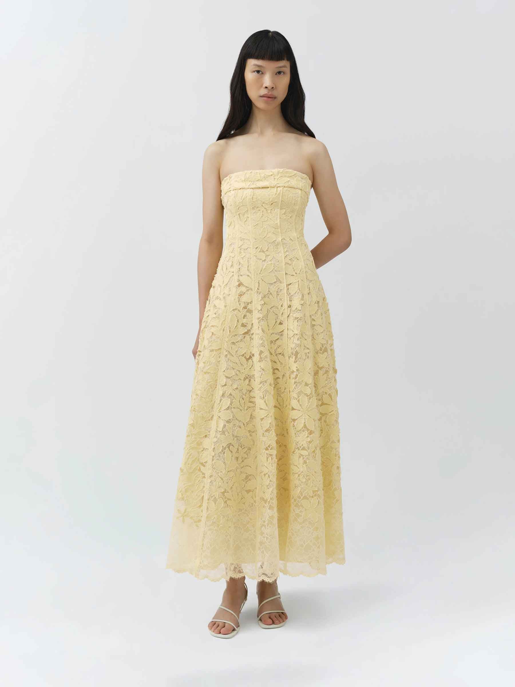 Simkhai Mujer Barcelona Vestido Encaje Imogen color Amarillo Claro sku 721-000824 01 - Foto 2
