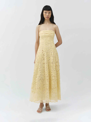 Simkhai Mujer Barcelona Vestido Encaje Imogen color Amarillo Claro sku 721-000824 01 - Foto 2