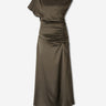 Simkhai Mujer Barcelona Vestido Midi Asimétrico color Verde Militar sku 721-000826 01 - Foto 1