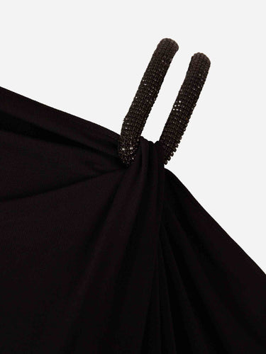 Tom Ford Mujer Barcelona Vestido Midi Asimátrico color Negro sku 721-000827 01 - Foto 3