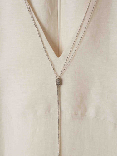 Peserico Mujer Barcelona Vestido Midi color Beige sku 721-000829 01 - Foto 3