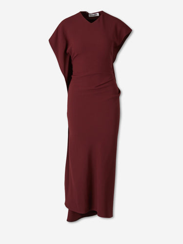 Victoria Beckham Mujer Barcelona Vestido Midi Victoria color Burdeos sku 721-000832 01 - Foto 1