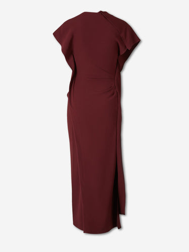 Victoria Beckham Mujer Barcelona Vestido Midi Victoria color Burdeos sku 721-000832 01 - Foto 2