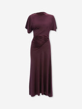 Victoria Beckham Mujer Barcelona Vestido Drapeado Blousey color Berenjena sku 721-000834 01 - Foto 1