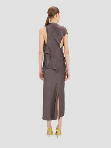 Victoria Beckham Mujer Barcelona Vestido Midi Kyra color Gris Antracita sku 721-000835 01 - Foto 3