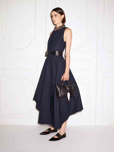 Givenchy Mujer Barcelona Vestido Midi Asimétrico color Azul Noche sku 721-000845 01 - Foto 5