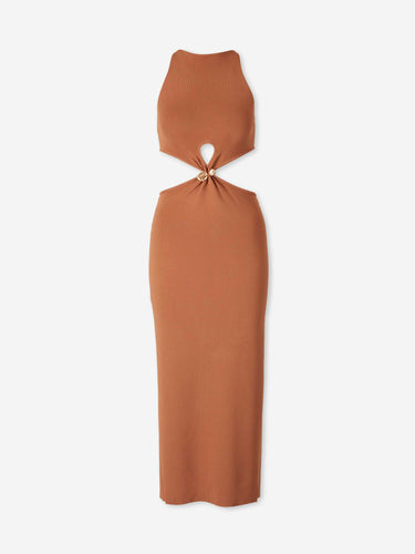 Cult Gaia Mujer Barcelona Vestido Punto Cypress color Camel sku 721-000852 01 - Foto 1