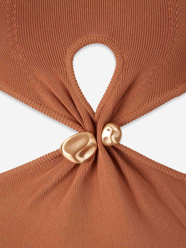 Cult Gaia Mujer Barcelona Vestido Punto Cypress color Camel sku 721-000852 01 - Foto 4